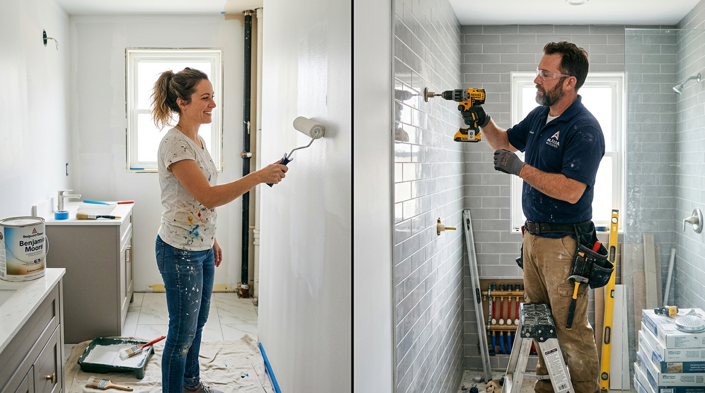 DIY Bathroom Remodel vs. Hiring a Contractor: An Honest Comparison